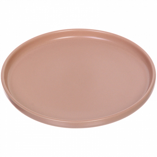 Тарелка керамическая "Акварель" 20,5см*2,5см, розовая