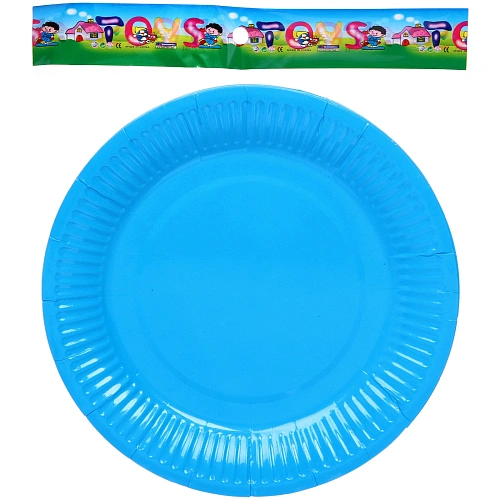 Тарелка бумажная 18 см в наборе 10 шт Голубой_3