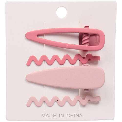 Зажимы для волос 4 шт Star colors- Jessica, микс 6 цветов, 5,51,5 см_5