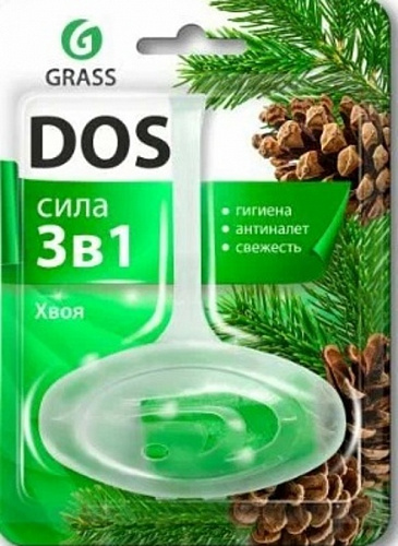 Блок гигиенический для унитаза DOS GEL 3в1 "Хвоя"