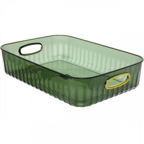 Контейнер для хранения "ЛАМИНГТОН", цвет бирюзово-зелёный, 35*25*8см