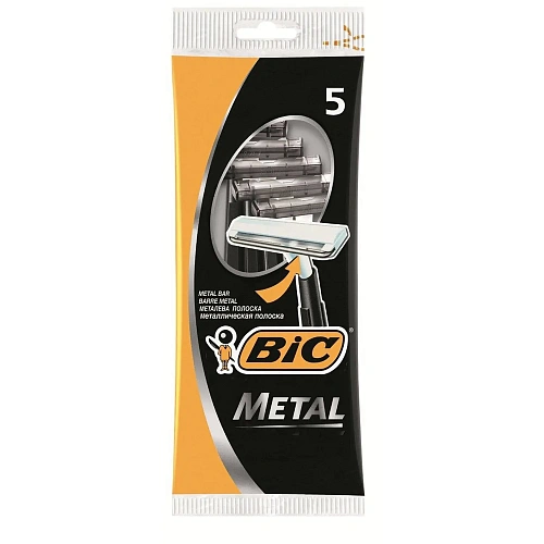Станки одноразовые для бритья BIC Metal 5 шт/уп