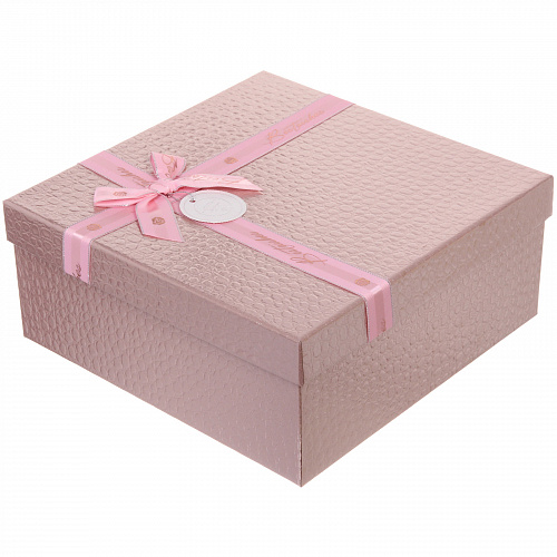 Коробка подарочная "Текстура" 27*27*11,5 см, розовый