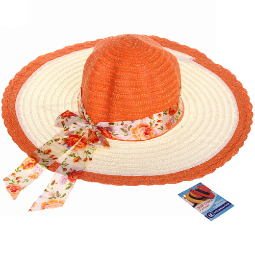 Шляпа женская с широкими полями TiraMiSu- Аврора, микс 3 цвета , р58, ширина полей 12 см_17