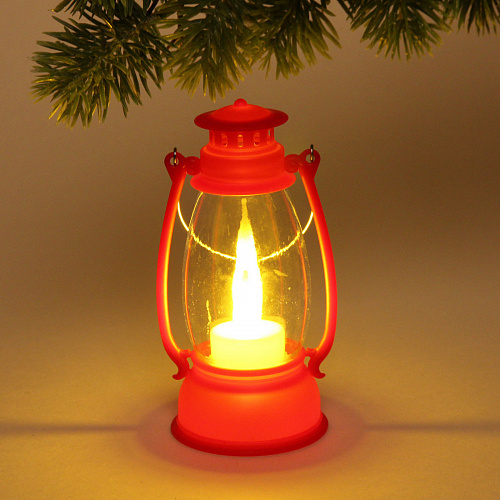 Сувенир с подсветкой "Лампа - Семейный вечер" 6*6*13 см, Красный