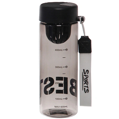 Бутылка питьевая пластиковая 600мл BEST, микс цветов_18