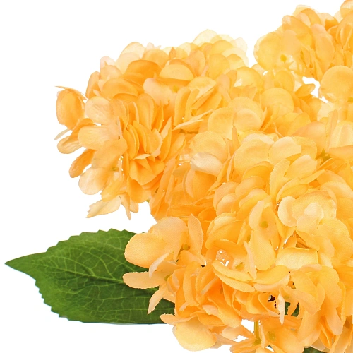 Искусственные цветы Гортензия  48см 5 цветков желтые_5