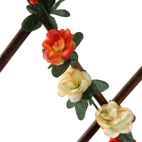 Забор декоративный Разноцветный вьюнок при ширине 2 м высота 0,95 м (h-1,2м в сложенном), Зеленый_10