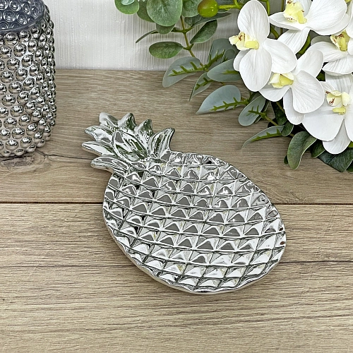 Подставка керамическая GOLD Podarok, ананас, цвет серебро, 21,512см (упаковка индив пленка)_4