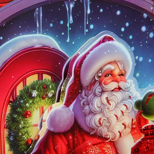 Пакет подарочный Добрый  Дедушка Мороз 40X30X12 см_8