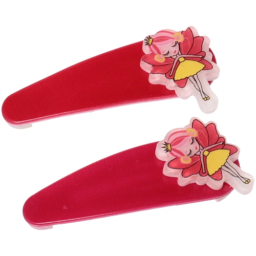 Зажимы для волос детские 2шт Happy smile, фея, микс 4 цвета, 52см _11