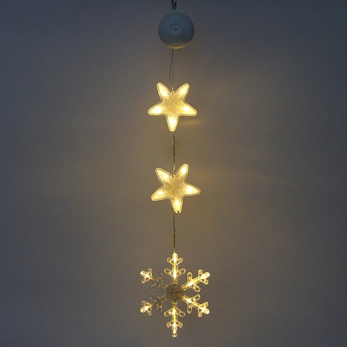 Фигура светодиодная Снежинка 165175 см (батарейки 3 ААА), 1 реж, Теплый белый_3