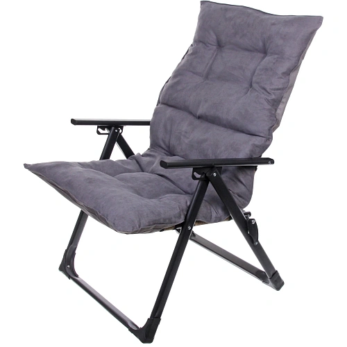 Кресло складное с подлокотниками Люкс, 6264100 см, беж+серый,3 положения_26