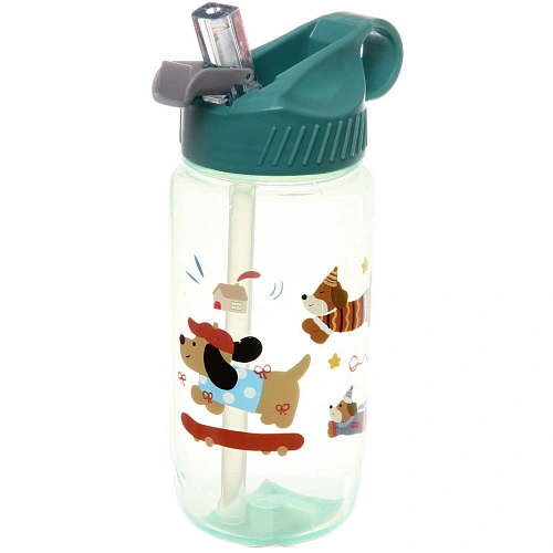 Бутылка питьевая пластиковая 580мл Песики, микс цветов_8