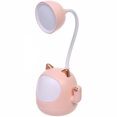 Настольная лампа "Sweet - Котёнок" 9*22.5 см LED, USB 3w 5v, Розовый