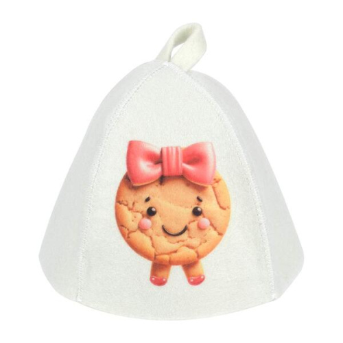 Шапка для бани и сауны детская "Печенька" "Банные штучки", войлок