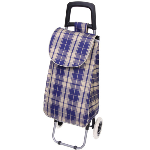 Тележка хозяйственная с сумкой (93*33*26см, колеса 16см,грузоподъемность до 30 кг.) синяя SYD-016