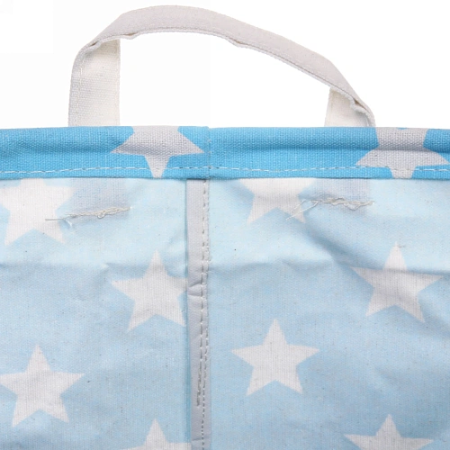 Корзина для хранения круглая Звезды 4535 см голубой_4