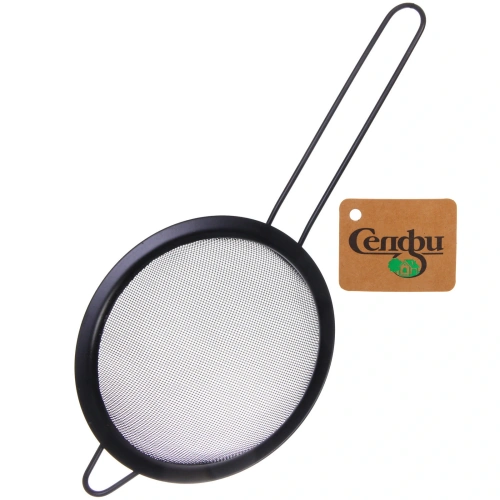 Сито металлическое "Black" 13см с ручкой 