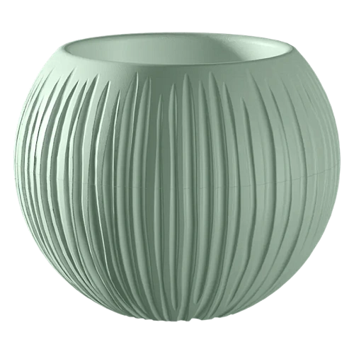 Кашпо для цветов пластиковое 1,7л d-13,5см "Сфера" Нефрит 
