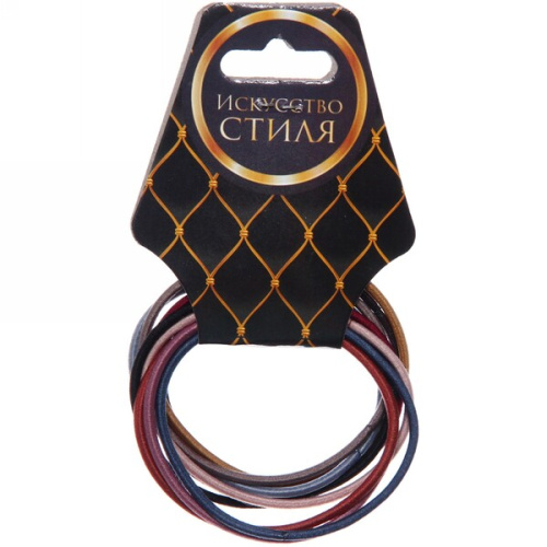 Резинки для волос 10шт "Стиль в деталях", тонкие, цвет микс, d-4,5см