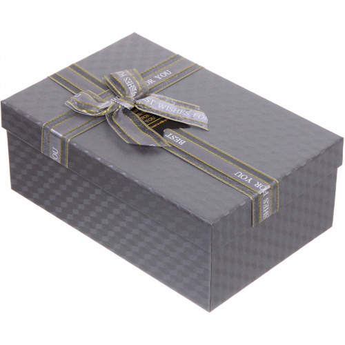 Коробка подарочная "Момент" 21*14*8 см, серебро