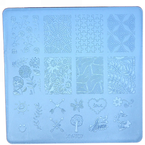 Набор для дизайна ногтей - стемпинг VivA Manicur, пластина квадрат, микс 4 цвета, 1811см_12