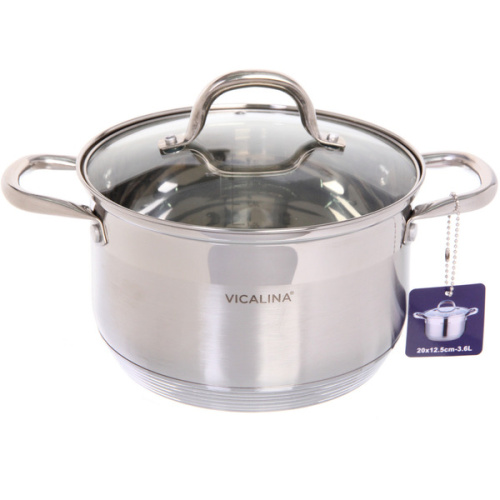 Кастрюля из нержавеющей стали VICALINA 3,6л, индукция, VL-1074,