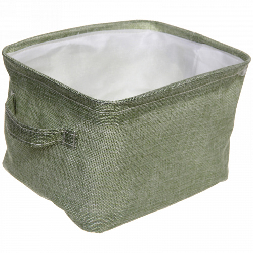 Коробка для хранения вещей с ручками "ВЕСТА", цвет зеленая пастель, 20*16*12см
