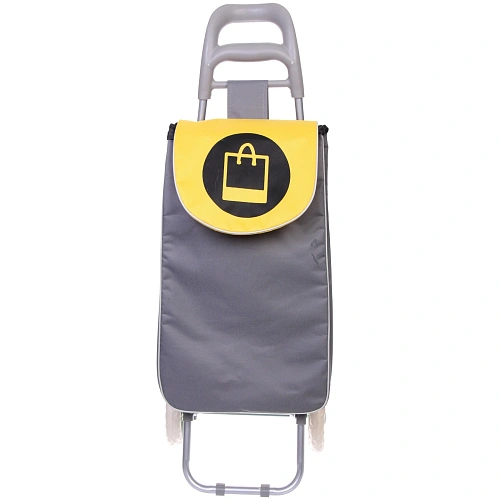 Тележка хозяйственная с сумкой (942534см, колеса 16см,грузоподъемность до 30 кг) серая BF-101A_3