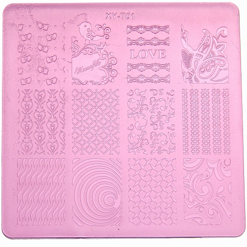 Набор для дизайна ногтей - стемпинг VivA Manicur, пластина квадрат, микс 4 цвета, 1811см_11