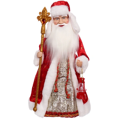 Дед Мороз музыкальный Волшебство 40 см (красная шубка)_3