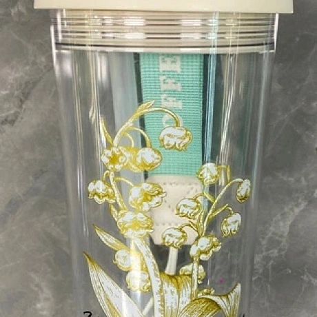 Бутылка питьевая пластиковая 500мл "Ландыши", микс цветов