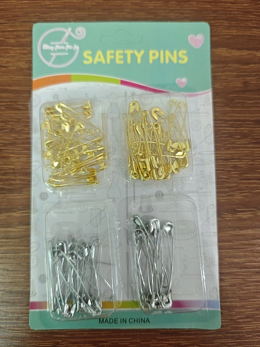 Булавки английские 55-85шт "Favorite Hous", цвет золото и серебро✦