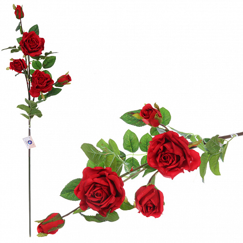 Цветок искусственный "Natur" 95см Роза  красная