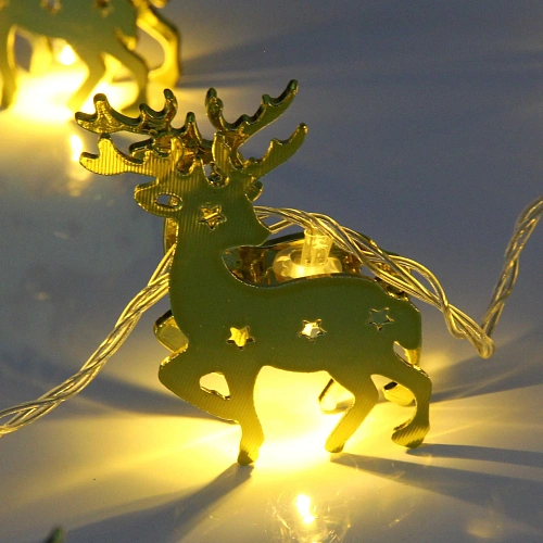 Гирлянда для дома Золотой олень 4м 20 ламп LED, 64 см прозрпров,1 реж, IP-20, Теплый белый (возможность соединения)_4