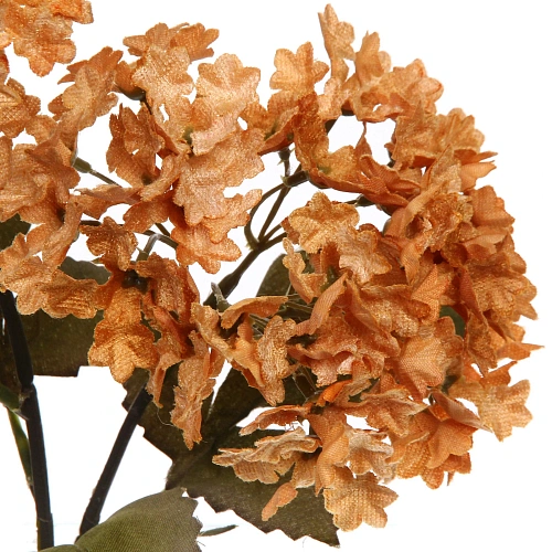 Искусственные цветы FLOWERS MAGIC 65см Гортензии 2 цветка золотые_8