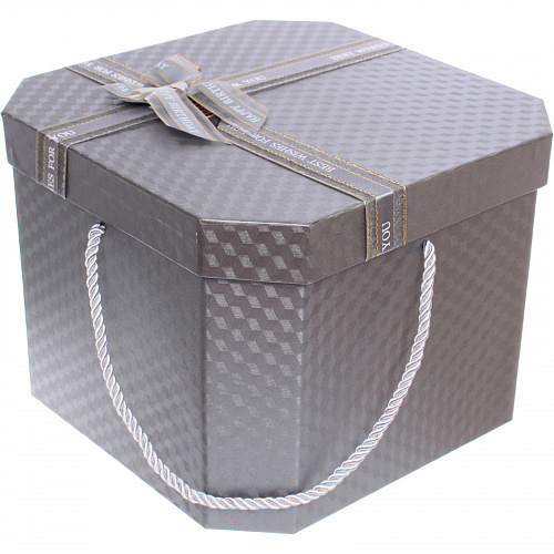 Коробка подарочная "Близкому человеку" 24*24*18 см, серый