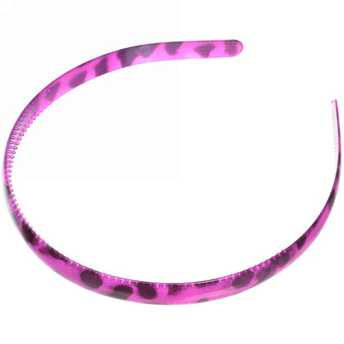 Ободок для волос пластиковый Province - Kira, леопард, микс 6 цветов, 1,2см_5