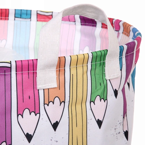 Корзина для белья круглая Карандаши 4433 см JA8_4