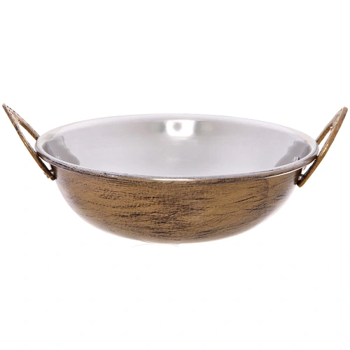 Сковорода Кадхай из нержавеющей стали 14см цвет Антик