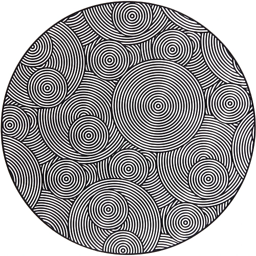 Салфетка на стол 38см "Бесконечность", черная
