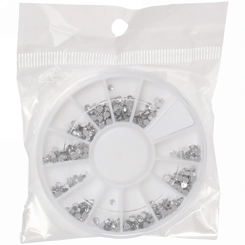 Украшение для нейл-арта VivA Manicur- Стразы, прозрачные, в пакете, 77 см_5