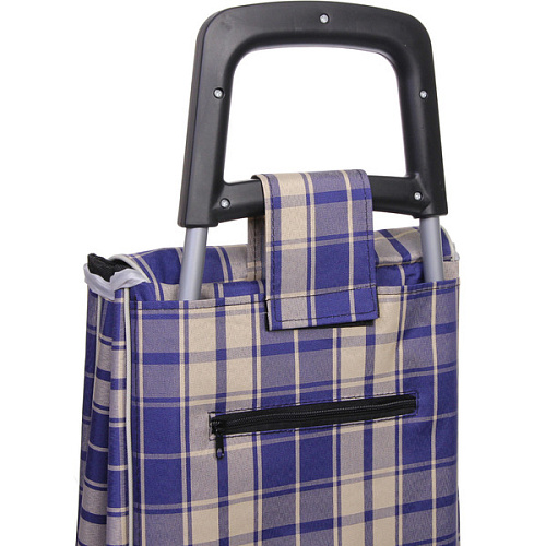 Тележка хозяйственная с сумкой (933326см, колеса 16см,грузоподъемность до 30 кг) синяя SYD-016_7