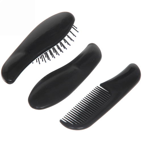 Расчески в наборе 3шт Мини, цвет черный, упаковка пакет_11