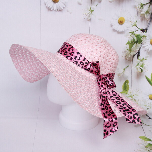 Шляпа женская с широкими полями TiraMiSu- Стелла, микс 8 цветов, р58, ширина полей 14 см_32