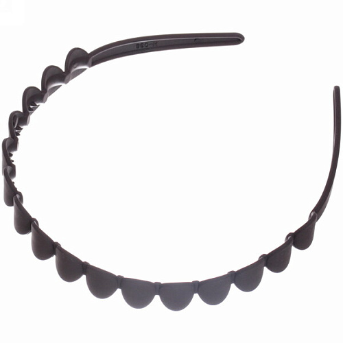 Ободок для волос пластиковый Province - Sofia, кружки, микс 6 цветов, 1,2 см_7