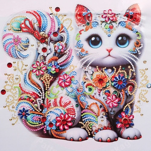 Набор для творчества на акриловой подставке "DIAMOND", кошечка, 24.5*24.5см, (коробка)