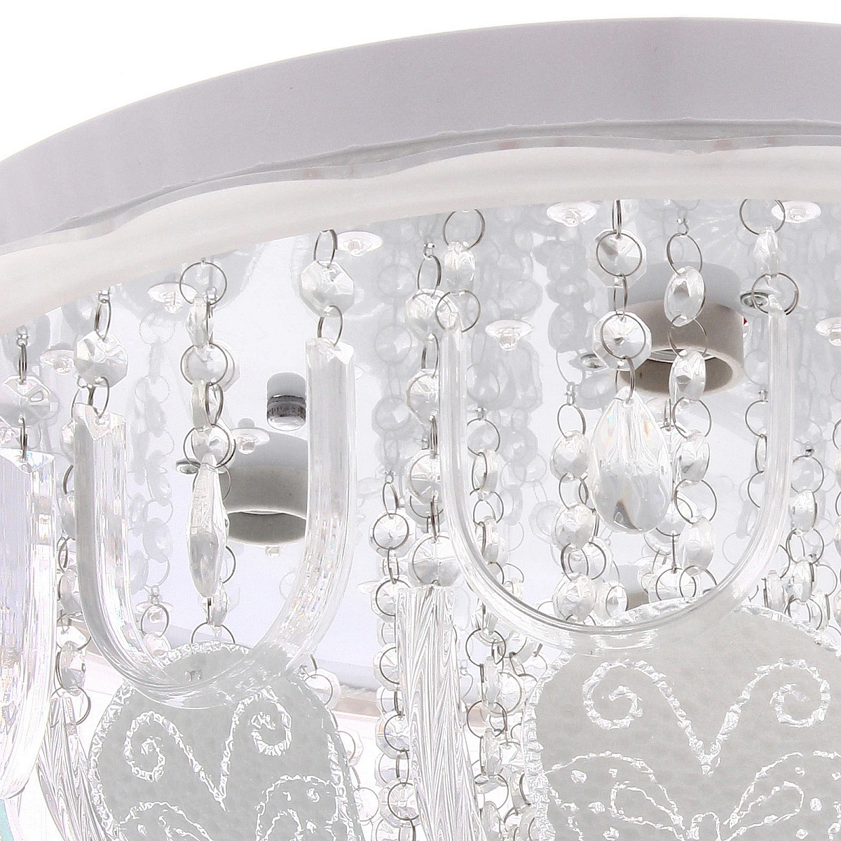 Люстра 5*40Вт Е27+LED 30*50*50см хром A8121-500