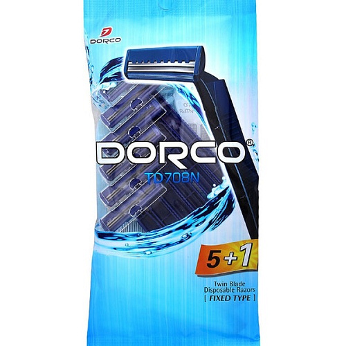 Станок одноразовый DorcoTD-708NEW 2лезвия 5+1шт